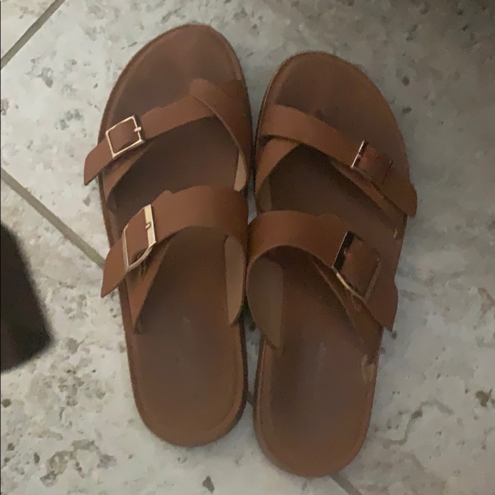 forever buckle sandals